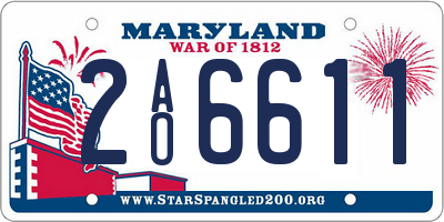 MD license plate 2AO6611