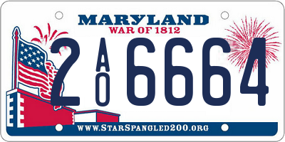 MD license plate 2AO6664