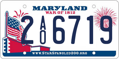 MD license plate 2AO6719