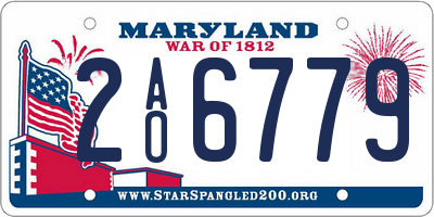 MD license plate 2AO6779