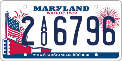 MD license plate 2AO6796