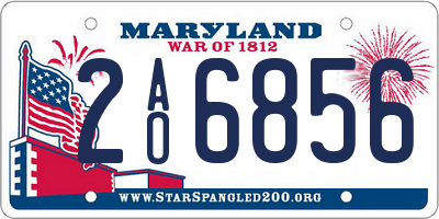 MD license plate 2AO6856