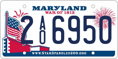 MD license plate 2AO6950