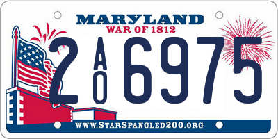 MD license plate 2AO6975