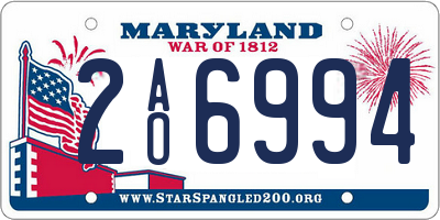 MD license plate 2AO6994