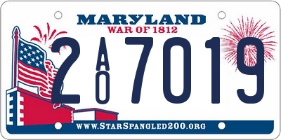 MD license plate 2AO7019