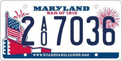 MD license plate 2AO7036