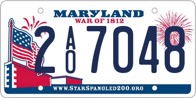 MD license plate 2AO7048