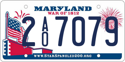 MD license plate 2AO7079