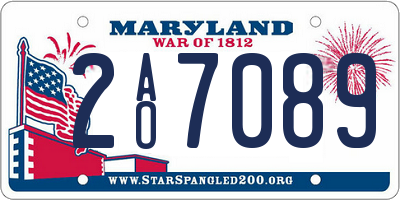 MD license plate 2AO7089