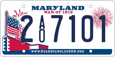 MD license plate 2AO7101
