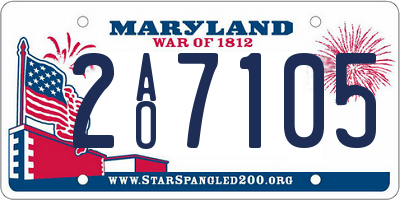 MD license plate 2AO7105