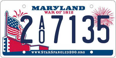 MD license plate 2AO7135