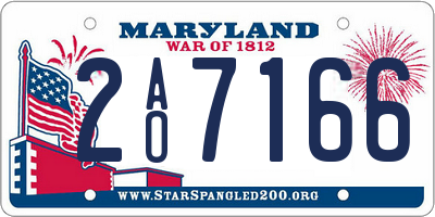 MD license plate 2AO7166