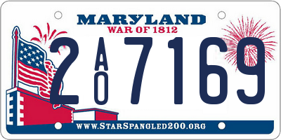 MD license plate 2AO7169