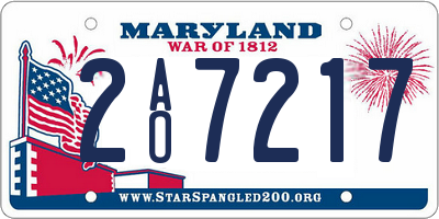 MD license plate 2AO7217