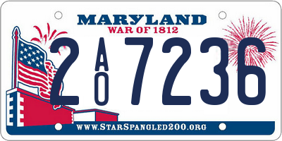 MD license plate 2AO7236