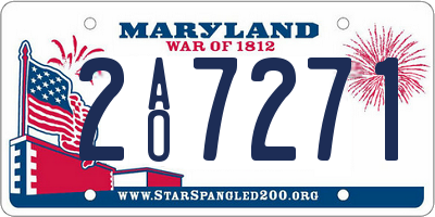 MD license plate 2AO7271