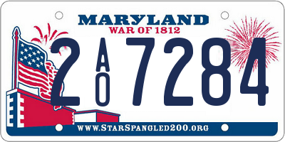 MD license plate 2AO7284