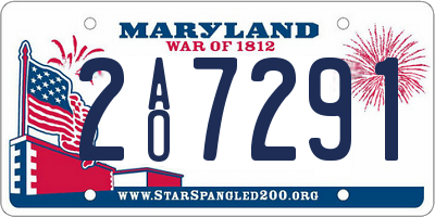 MD license plate 2AO7291