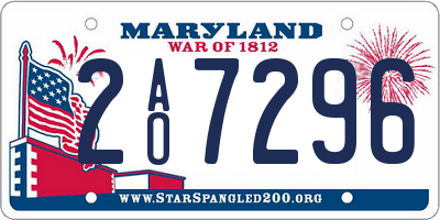 MD license plate 2AO7296