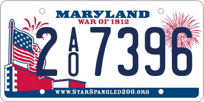 MD license plate 2AO7396