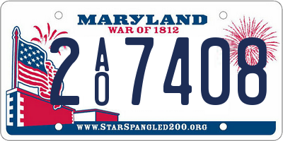 MD license plate 2AO7408