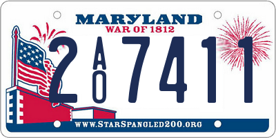 MD license plate 2AO7411
