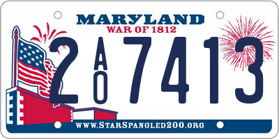 MD license plate 2AO7413
