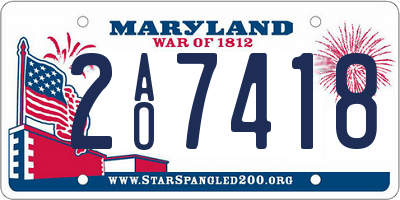 MD license plate 2AO7418