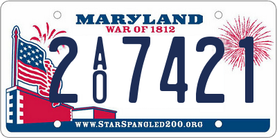MD license plate 2AO7421