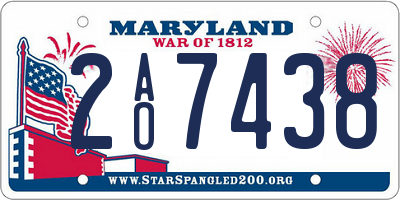 MD license plate 2AO7438