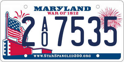 MD license plate 2AO7535