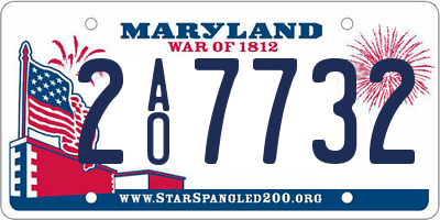MD license plate 2AO7732