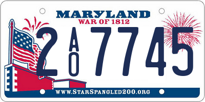 MD license plate 2AO7745