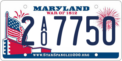 MD license plate 2AO7750