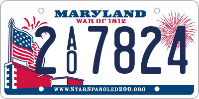 MD license plate 2AO7824