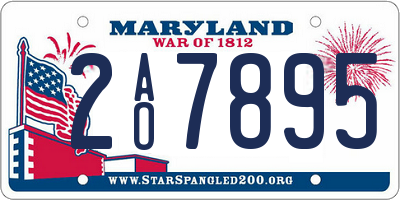 MD license plate 2AO7895
