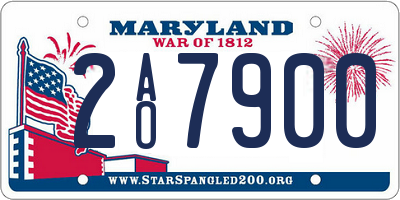 MD license plate 2AO7900