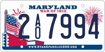 MD license plate 2AO7994