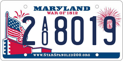 MD license plate 2AO8019