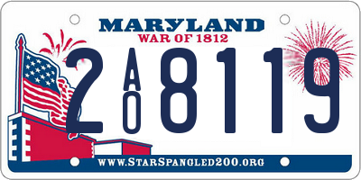 MD license plate 2AO8119