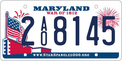 MD license plate 2AO8145
