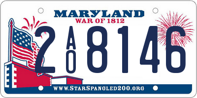 MD license plate 2AO8146