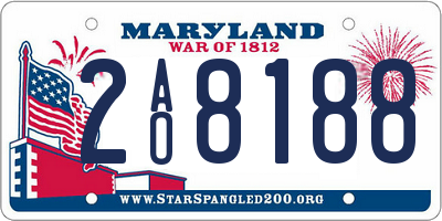 MD license plate 2AO8188