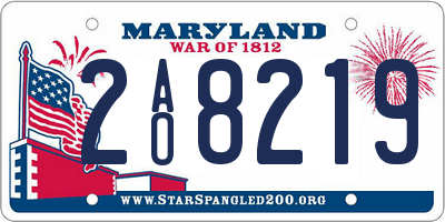 MD license plate 2AO8219