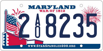 MD license plate 2AO8235