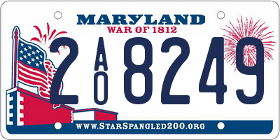 MD license plate 2AO8249