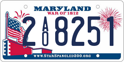 MD license plate 2AO8251
