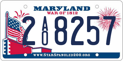 MD license plate 2AO8257